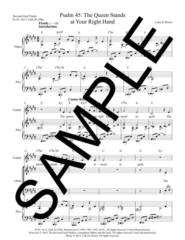 Psalm 45 The Queen Stands at Your Right Hand ROSEN Sample Complete PDF 1 scaled
