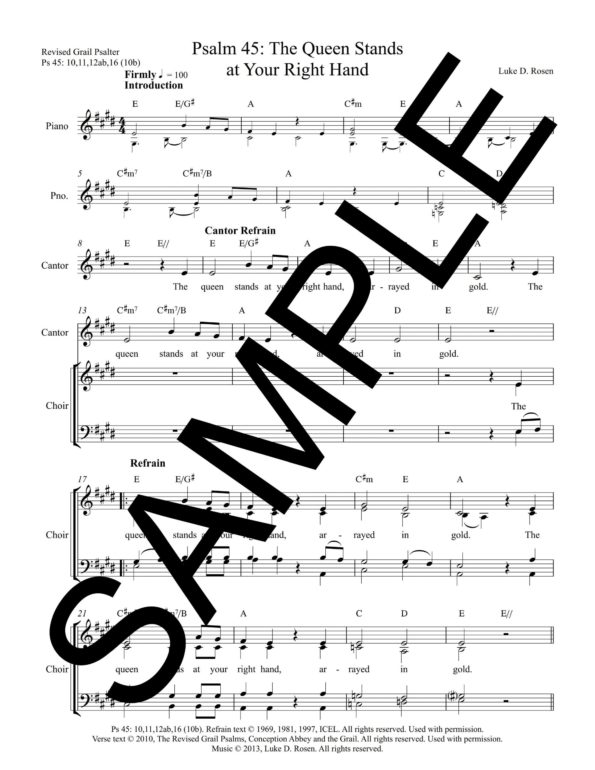 Psalm 45 The Queen Stands at Your Right Hand ROSEN Sample Complete PDF 2 scaled