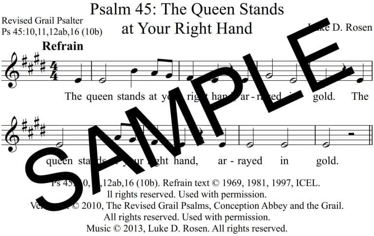 Psalm 45 - The Queen Stands at Your Right Hand (Rosen)-Sample Assembly