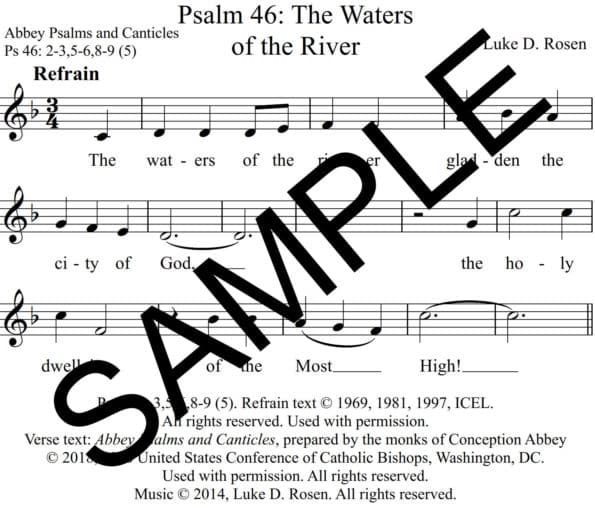 Psalm 46 The Waters of the River Rosen Sample Assembly