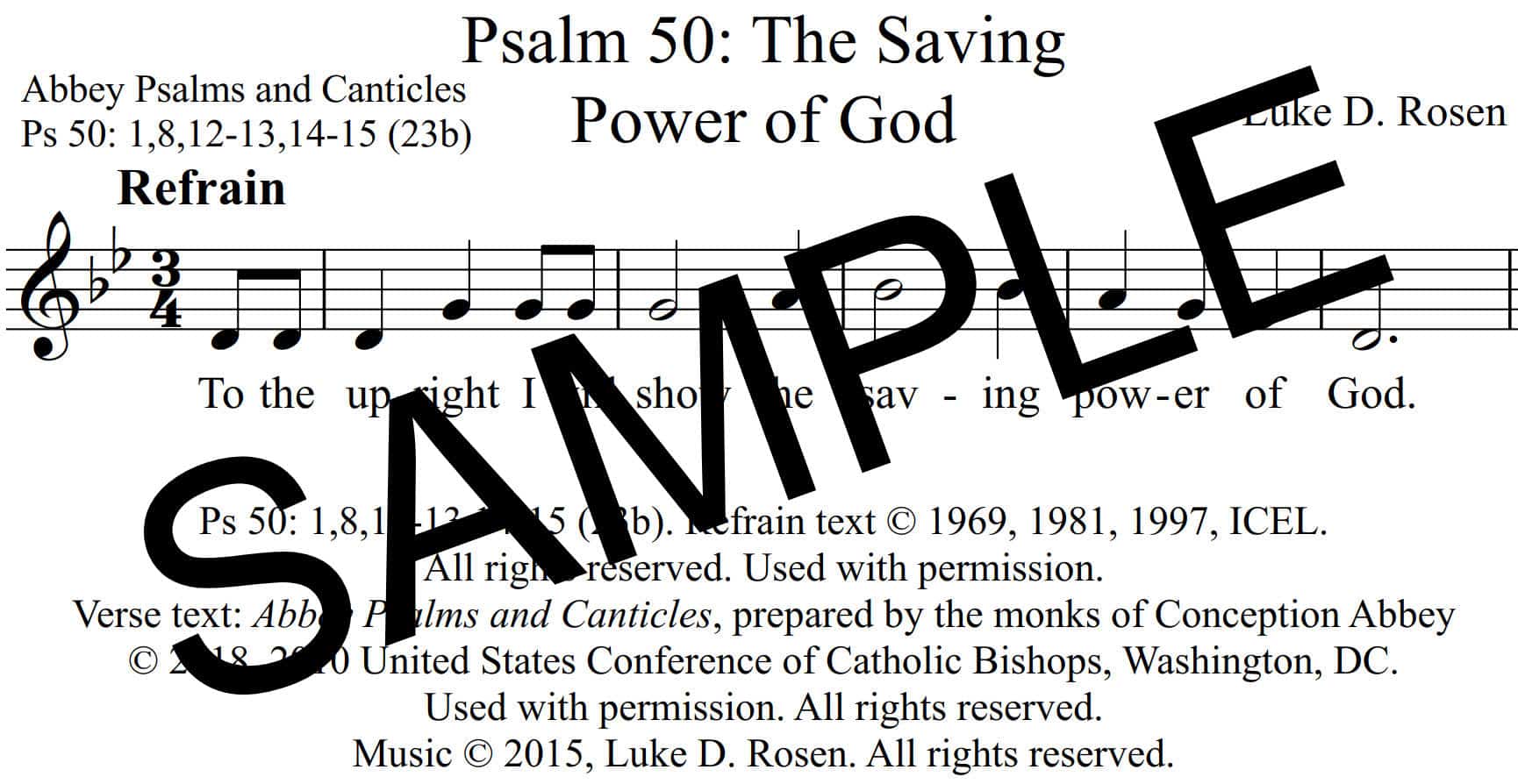 Psalm 50 The Saving Power Of God Rosen Simply Liturgical Music