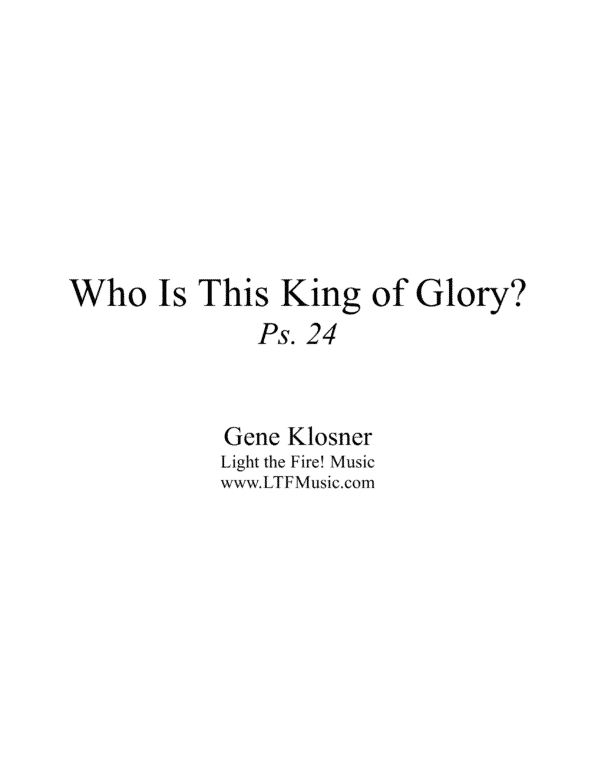 Who Is This King of Glory Klosner Sample CompletePDF 1 png