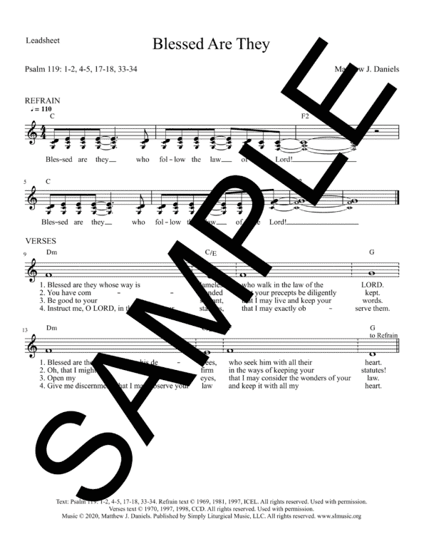 Psalm 119 Blessed Are They Daniels Sample LeadSheet 1 png