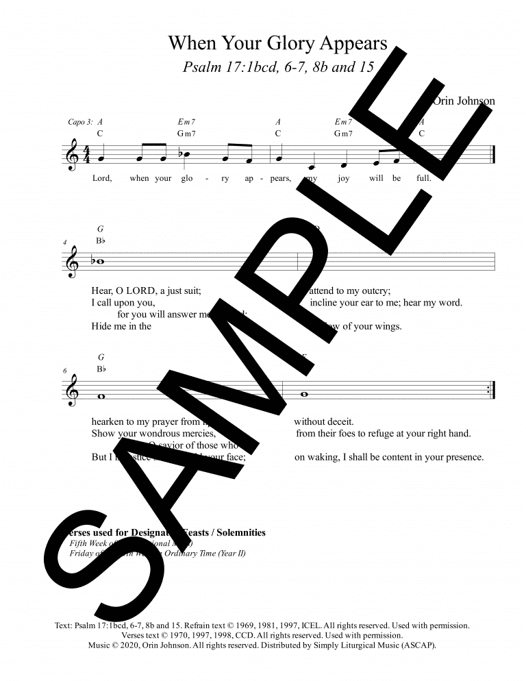 Psalm 17 - When Your Glory Appears (Johnson)-Sample Lead Sheet_2_png