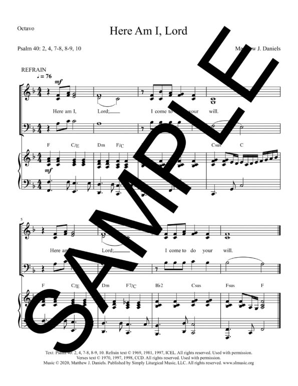 Psalm 40 Here Am I Lord Daniels Sample Octavo 1 png