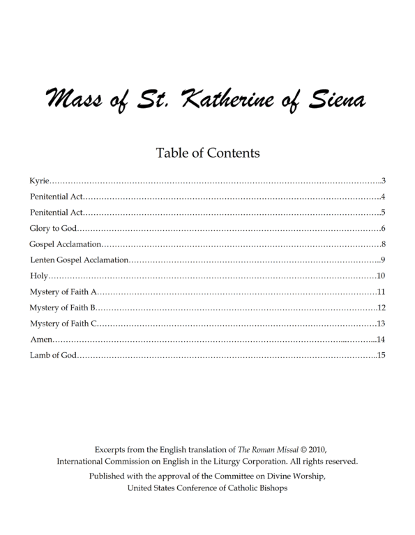 Mass of St. Katherine of Siena Sample Choral Lead Sheet 12 png
