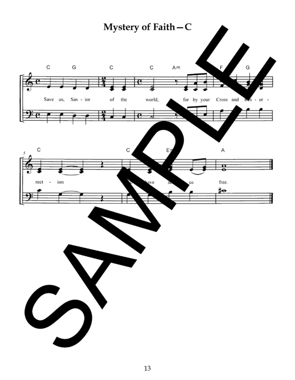 Mass of St. Katherine of Siena Sample Choral Lead Sheet 9 png