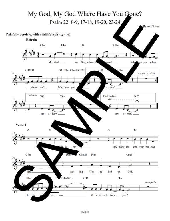 My God My God Where Have You Gone Clouse Sample Lead Sheet 1 png
