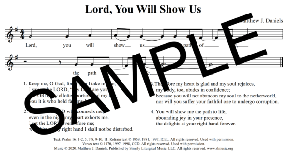 Psalm 16 Lord You Will Show Us Daniels Sample Assembly 1 png