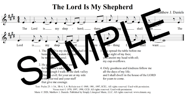 Psalm 23 The Lord Is My Shepherd Daniels Sample Assembly 1 png