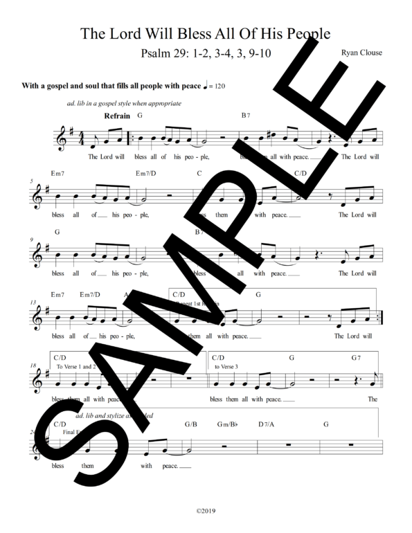 The Lord Will Bless all of His People Clouse Sample Lead Sheet 1 png