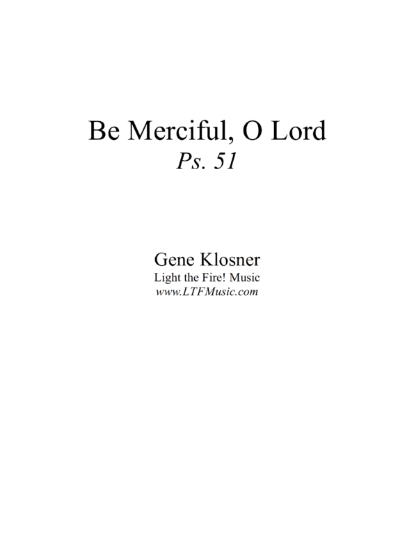 Psalm 51 Be Merciful O Lord Klosner Complete PDF 1 png