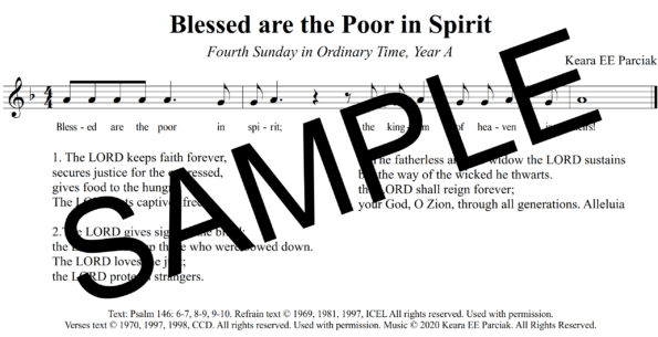 Psalm 146 Blessed are the Poor in Spirit Parciak Sample Assembly 1 png