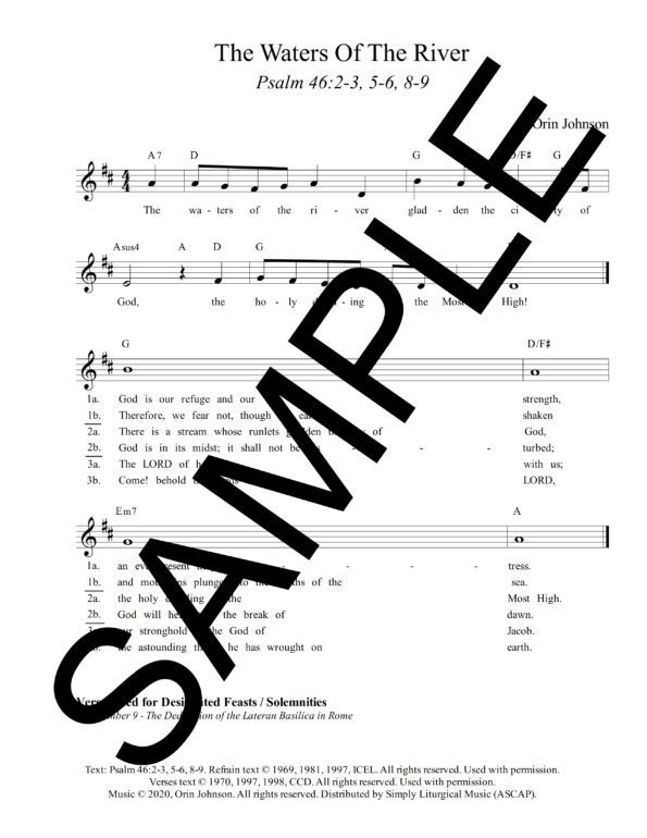 Psalm 46 The Waters Of The River Johnson Sample Lead Sheet 1 png