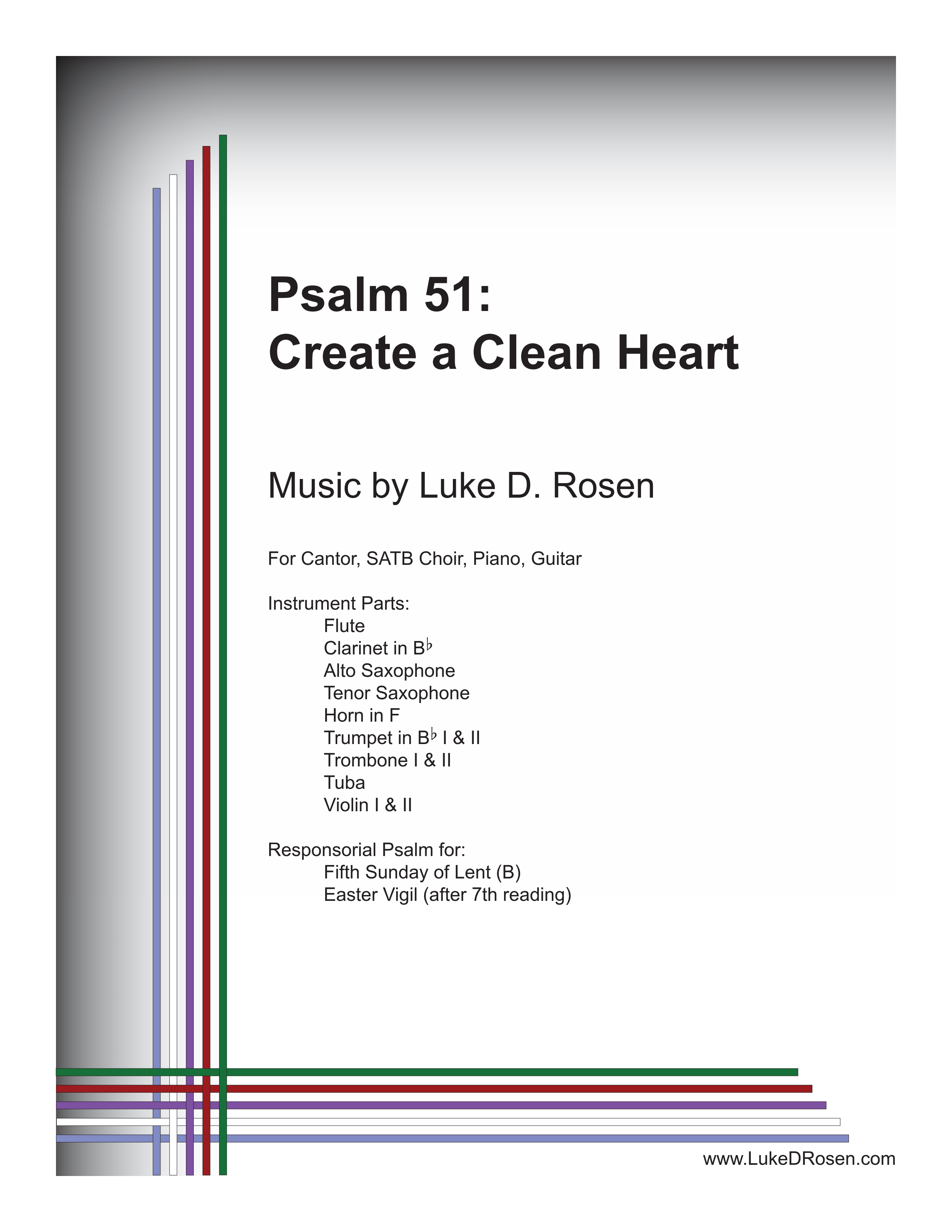Psalm 51 – Create a Clean Heart (Rosen)