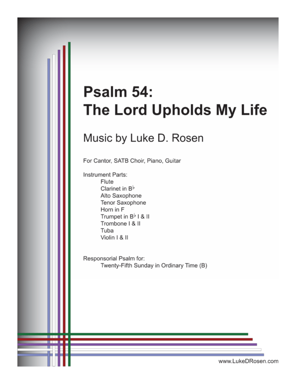 Psalm 54 The Lord Upholds My Life Rosen Sample Complete PDF 1 png