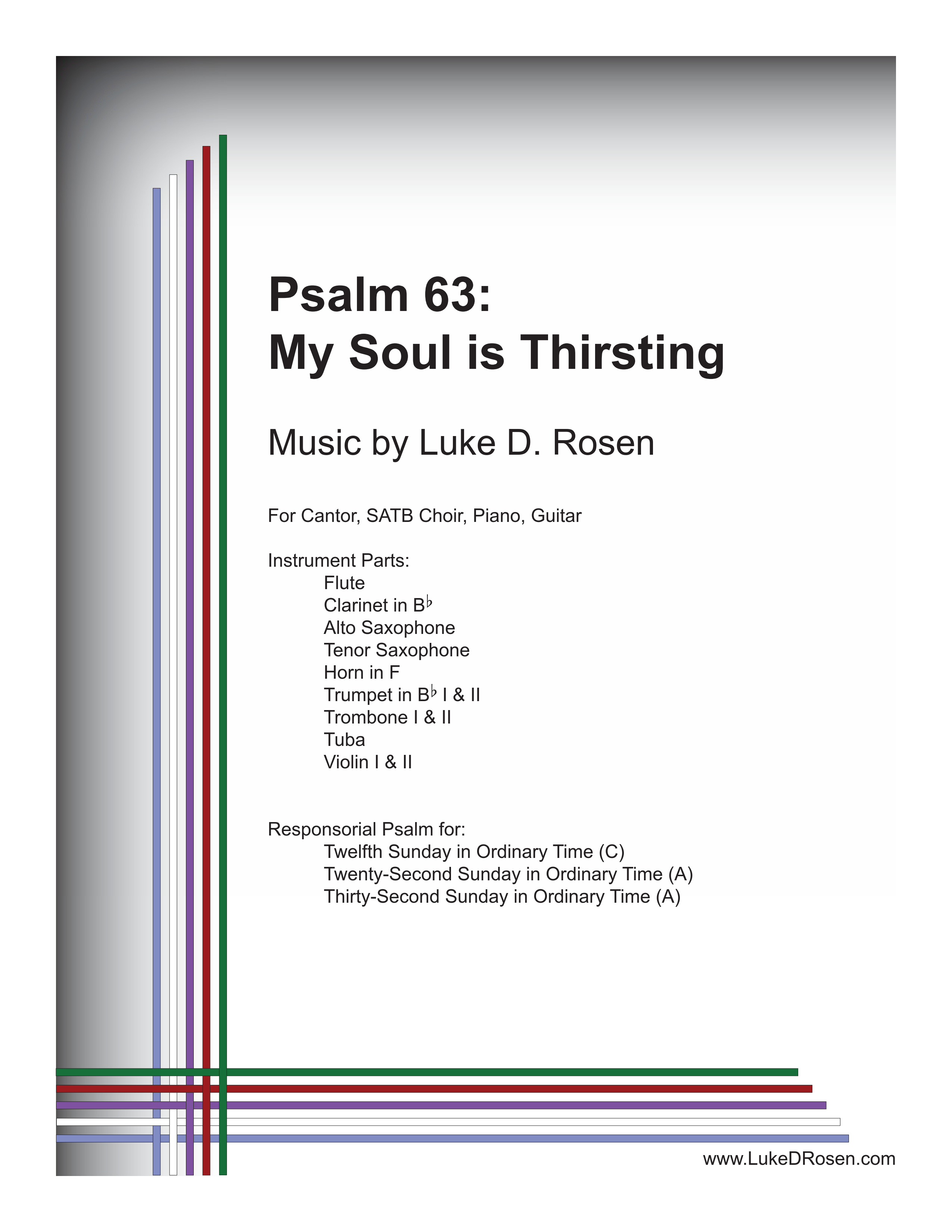Psalm 63 – My Soul is Thirsting (Rosen)