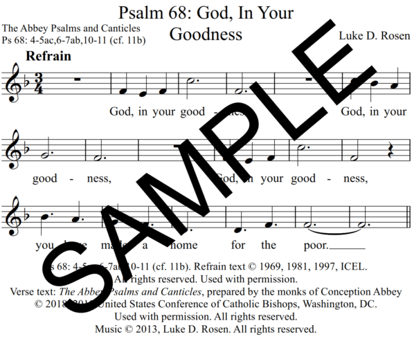 Psalm 68 God In Your Goodness Rosen Sample Assembly 1 png
