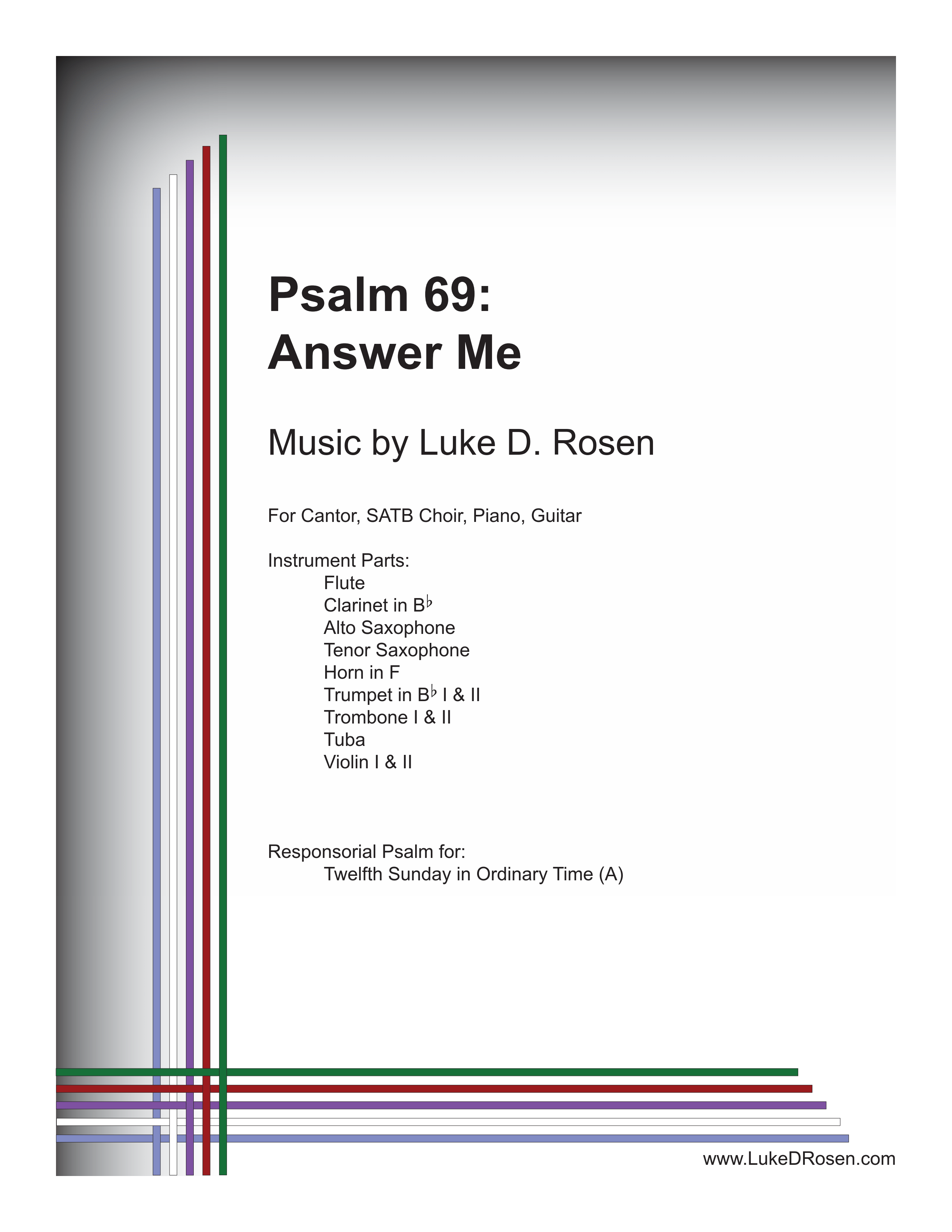Psalm 69 – Answer Me (Rosen)