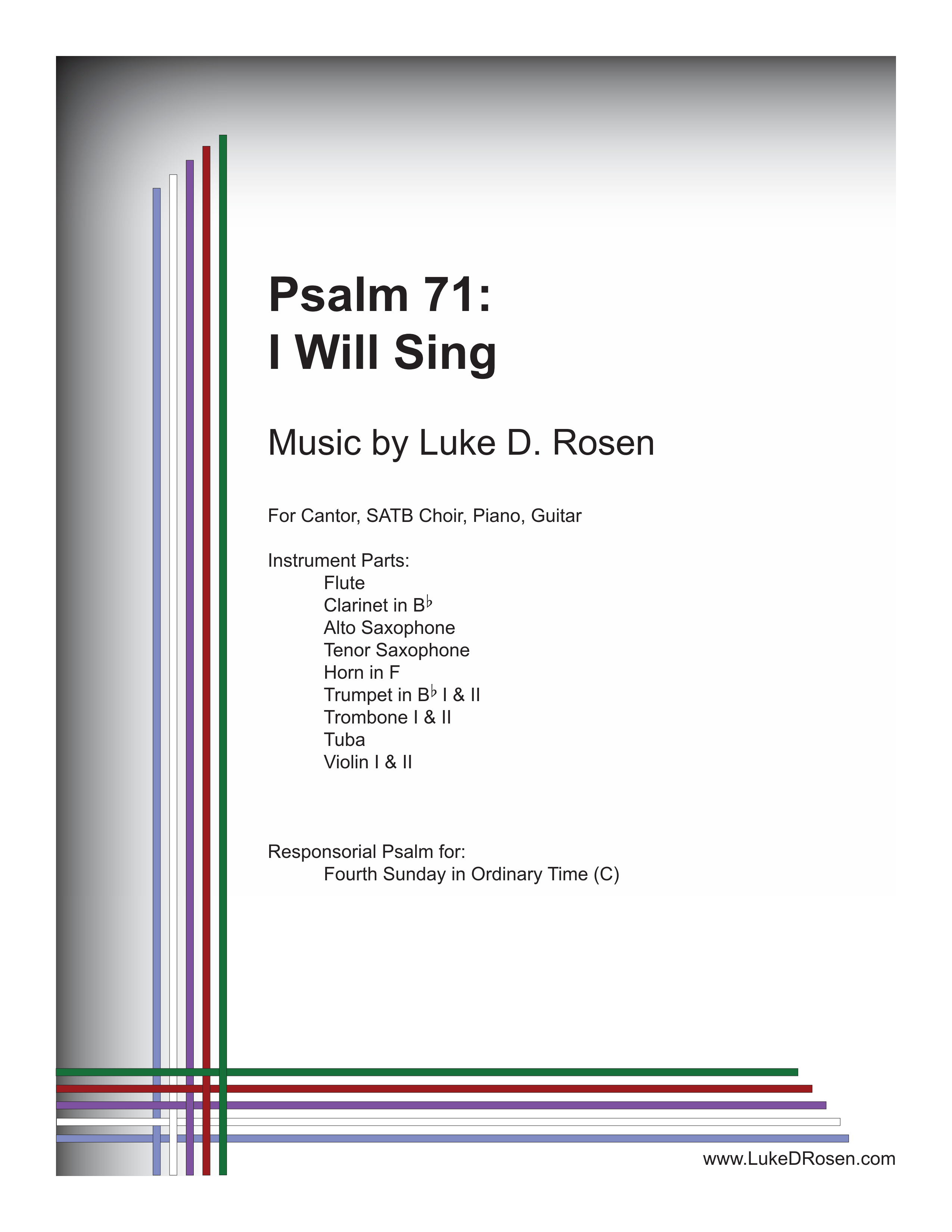 Psalm 71 – I Will Sing (Rosen)