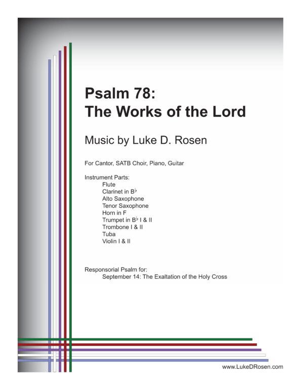 Psalm 78 The Works of the Lord Rosen Sample Complete PDF 1 png