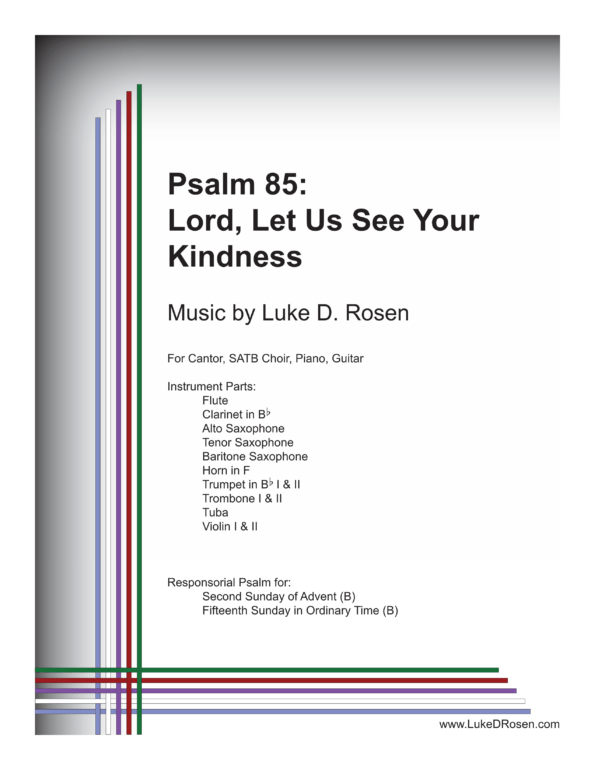 Psalm 85 Lord Let Us See Your Kindness Rosen Sample Complete PDF 1 png