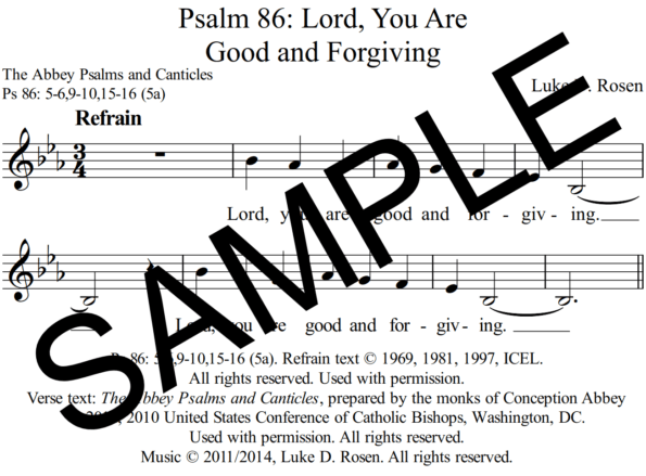 Psalm 86 Lord You Are Good and Forgiving Rosen Sample Assembly 1 png