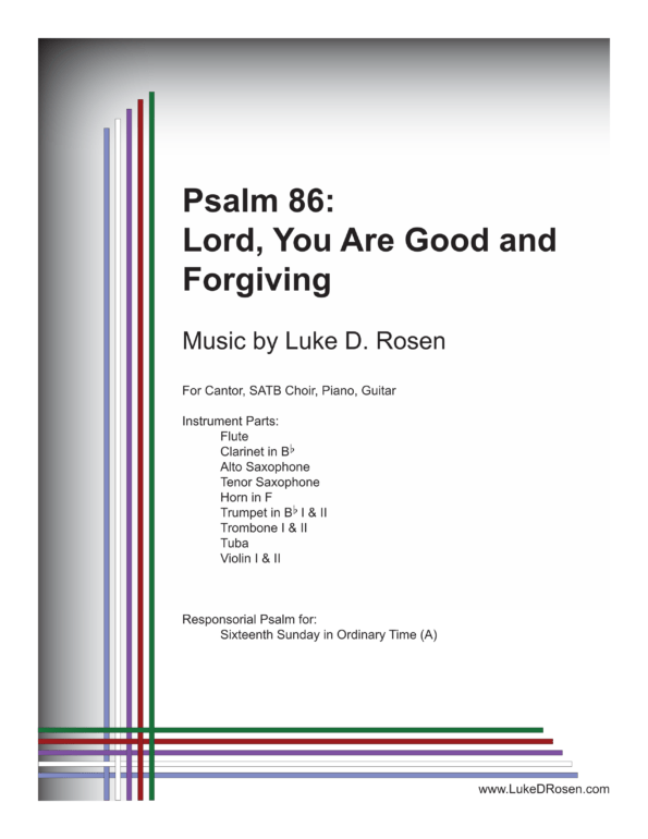 Psalm 86 Lord You Are Good and Forgiving Rosen Sample Octavo 1 png