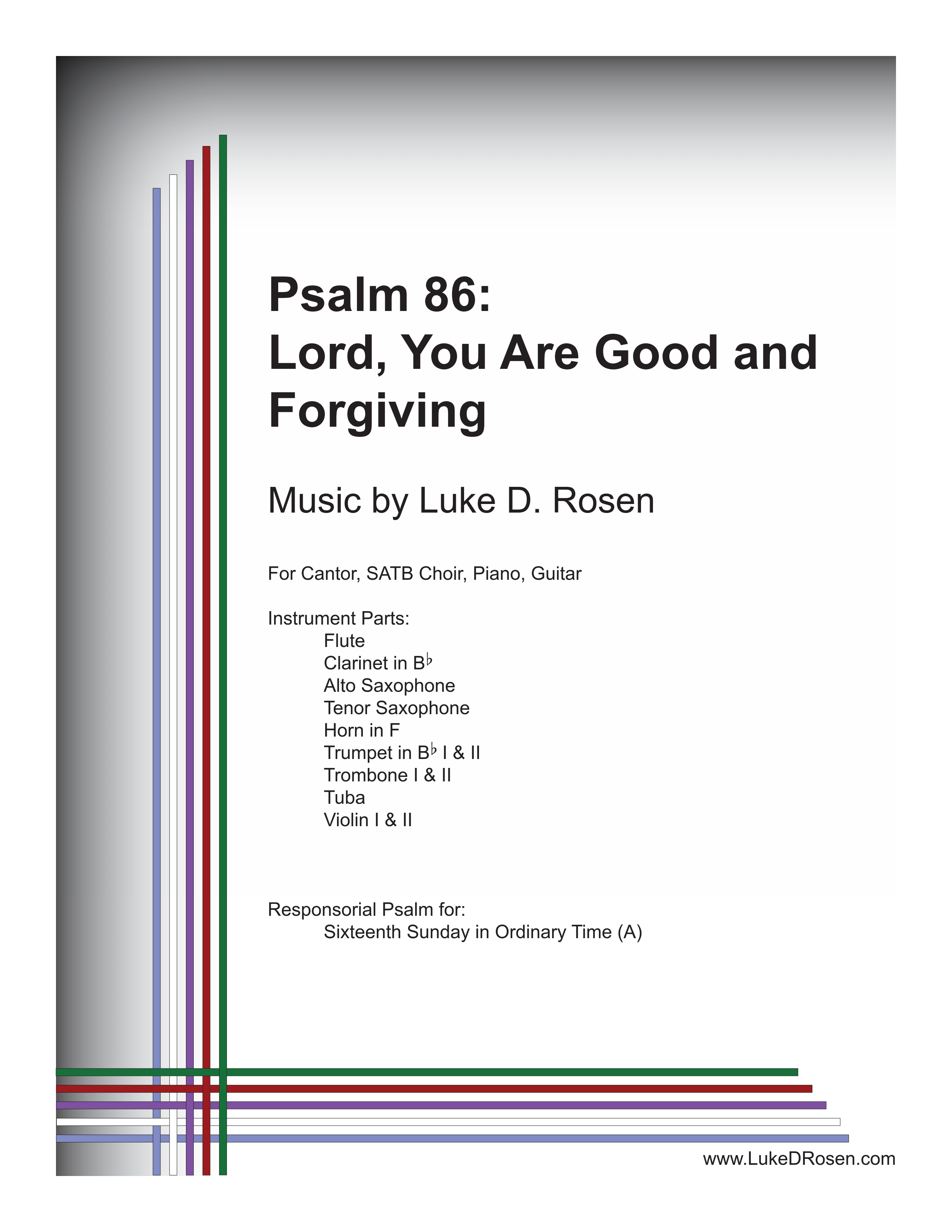Psalm 86 – Lord You Are Good and Forgiving (Rosen)