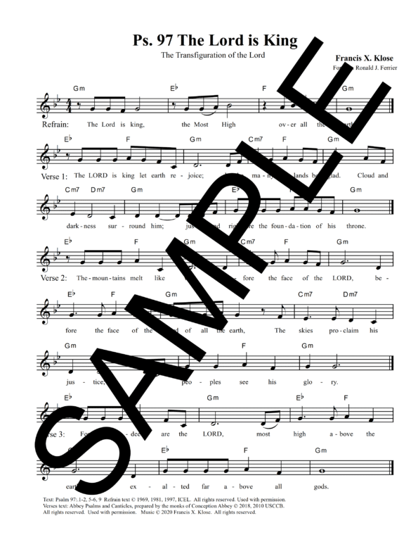 Psalm 97 The Lord is King Klose Sample Lead Sheet 1 png