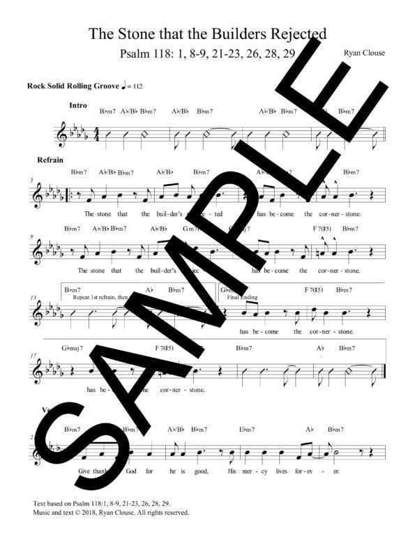 The Stone that the Builders Rejected Guitar Accomp Bbm Sample Lead Sheet scaled