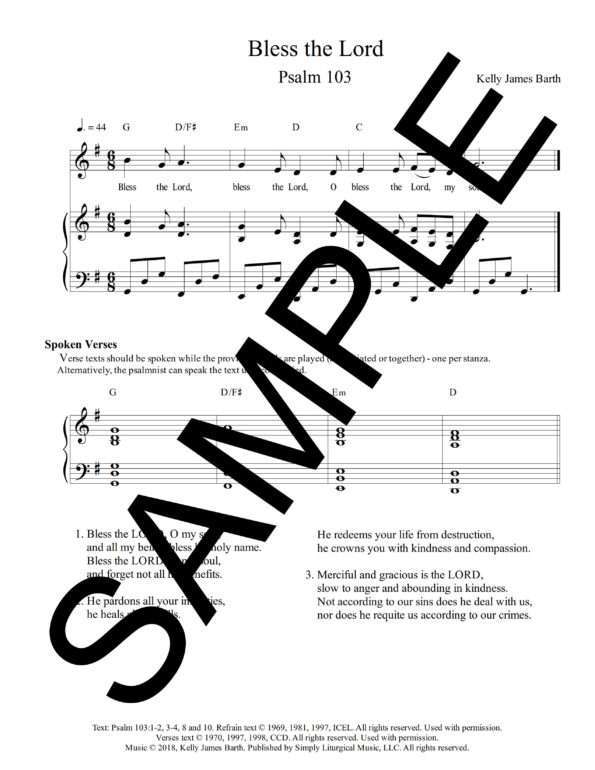 Psalm 103 Bless the Lord Barth Sample Sheet Music 1 png scaled