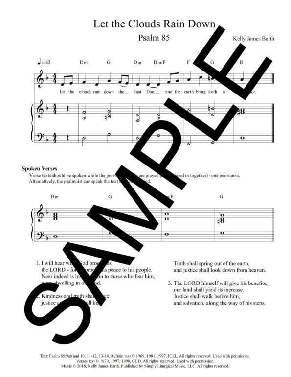 Psalm 85 Let the Clouds Rain Down Barth Sample Sheet Music 1 png scaled