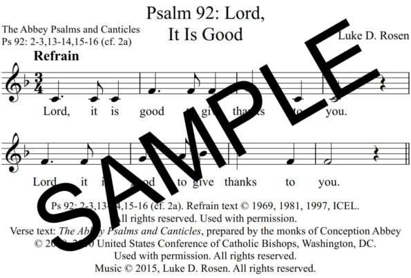 Psalm 92 Lord It Is Good Rosen Sample Assembly 1 png