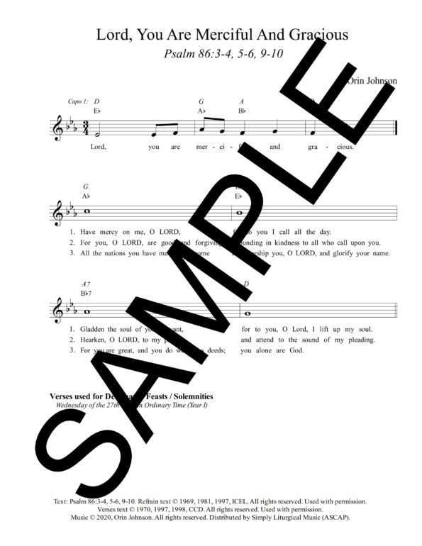 Psalm 86 Lord You Are Merciful And Gracious Johnson Sample Lead Sheet 1 png scaled