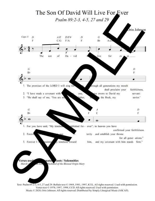 Psalm 89 The Son Of David Will Live Forever Johnson Sample Lead Sheet 1 png scaled