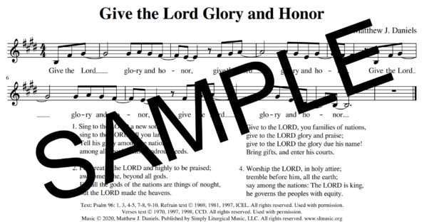 Psalm 96 Give the Lord Glory and Honor Daniels Sample Assembly 1 png