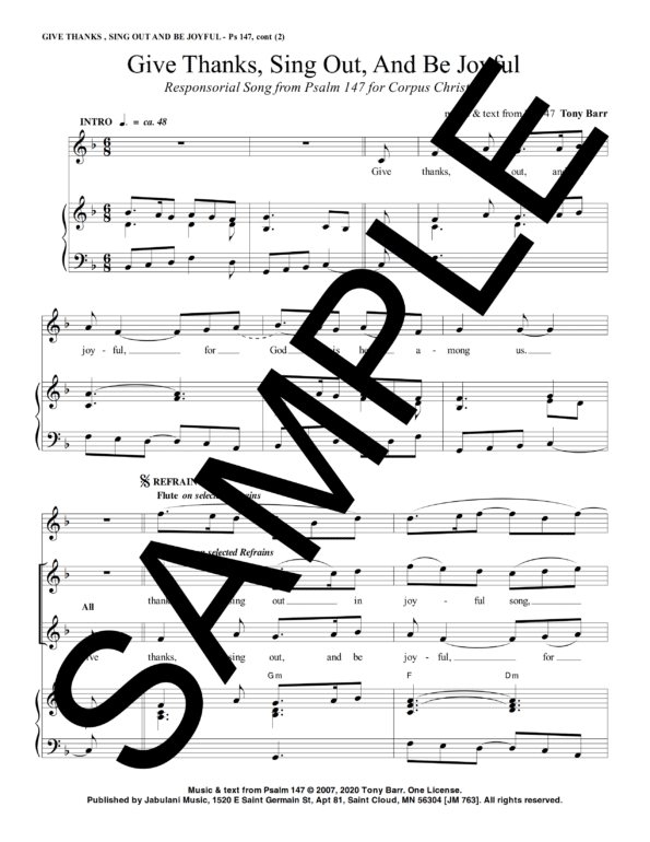 10 Xps Xt A Ps 147 Give Thanks Sing Out And Be Joyful jm 763 Sample Complete PDF 1 png
