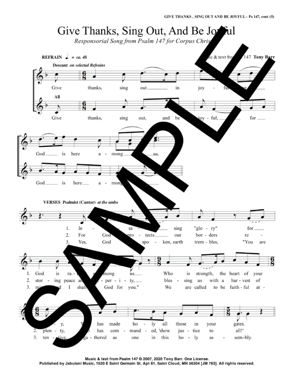 10 Xps Xt A Ps 147 Give Thanks Sing Out And Be Joyful jm 763 Sample Complete PDF 2 png