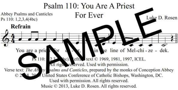 Psalm 110 You Are A Priest For Ever Rosen Sample Assembly 1 png