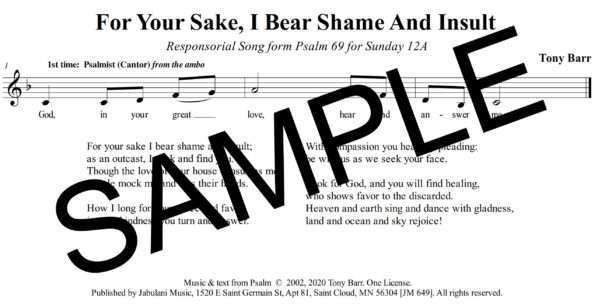 Psalm 69 For Your Sake I Bear Shame And Insult Barr Sample Assembly 1 png