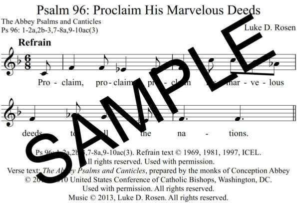 Psalm 96 Proclaim His Marvelous Deeds Rosen Sample Assembly 1 png