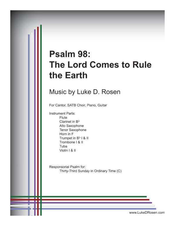 Psalm 98 The Lord Comes to Rule the Earth Rosen Sample Complete PDF 1 png scaled