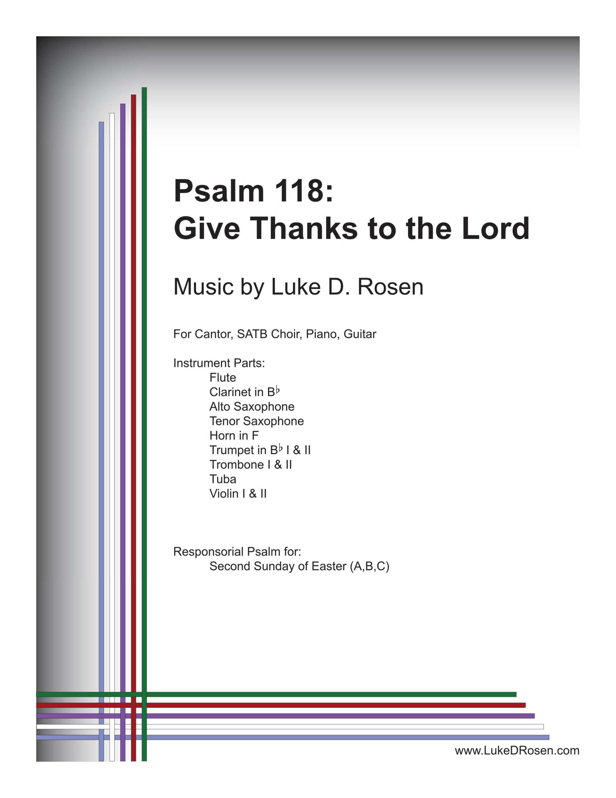 Psalm 118 – Give Thanks to the Lord (Rosen)