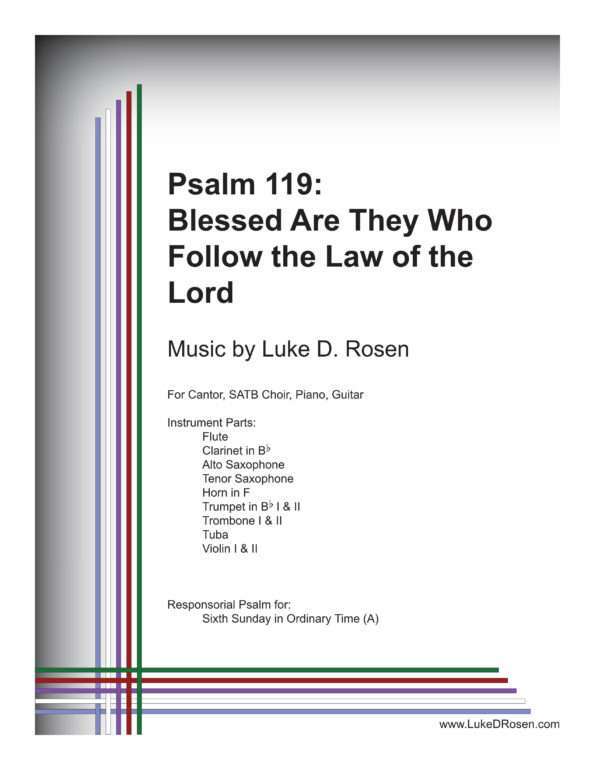 Psalm 119 Blessed Are They Who Follow the Law of the Lord Rosen Sample Complete PDF 1 png scaled