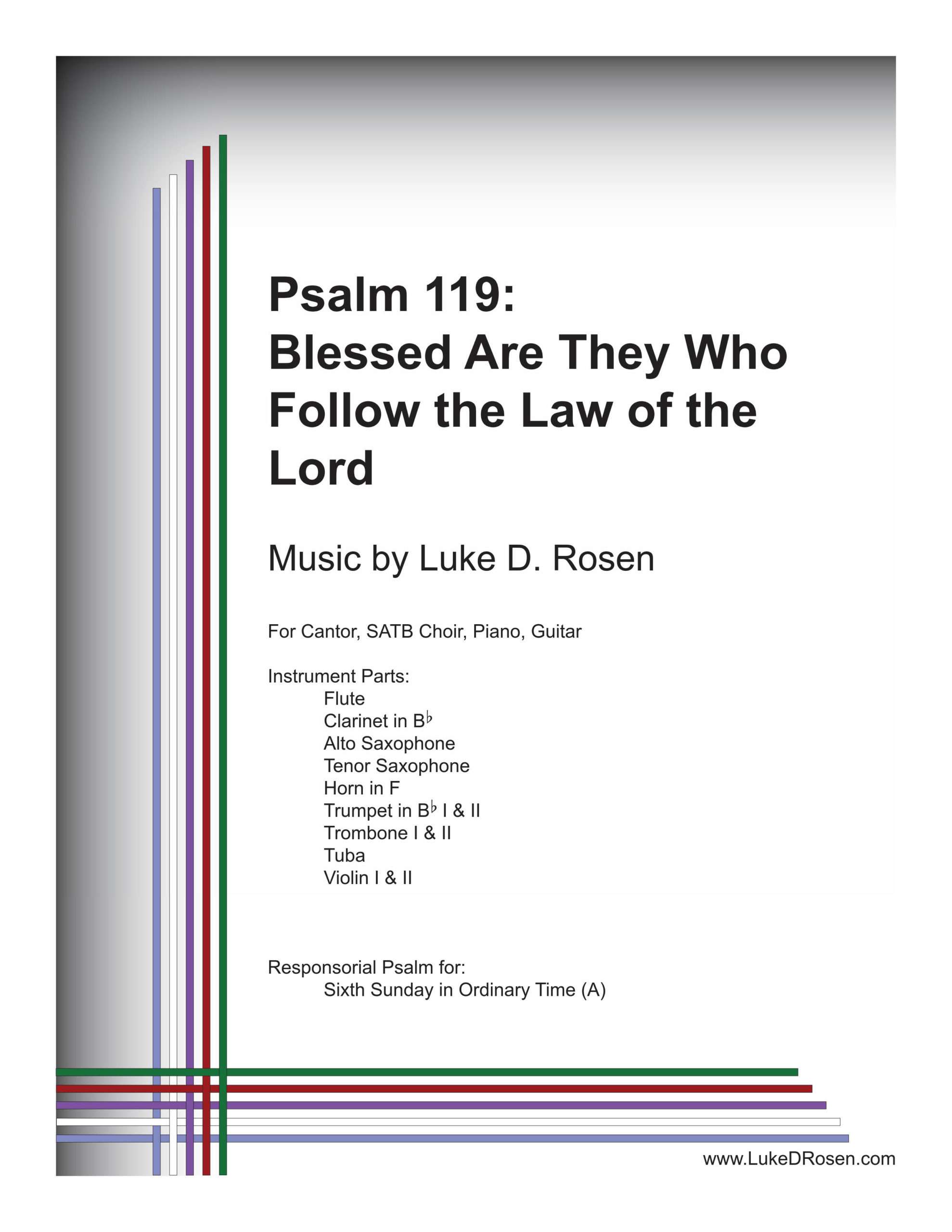 Psalm 119 – Blessed Are They Who Follow the Law of the Lord (Rosen)