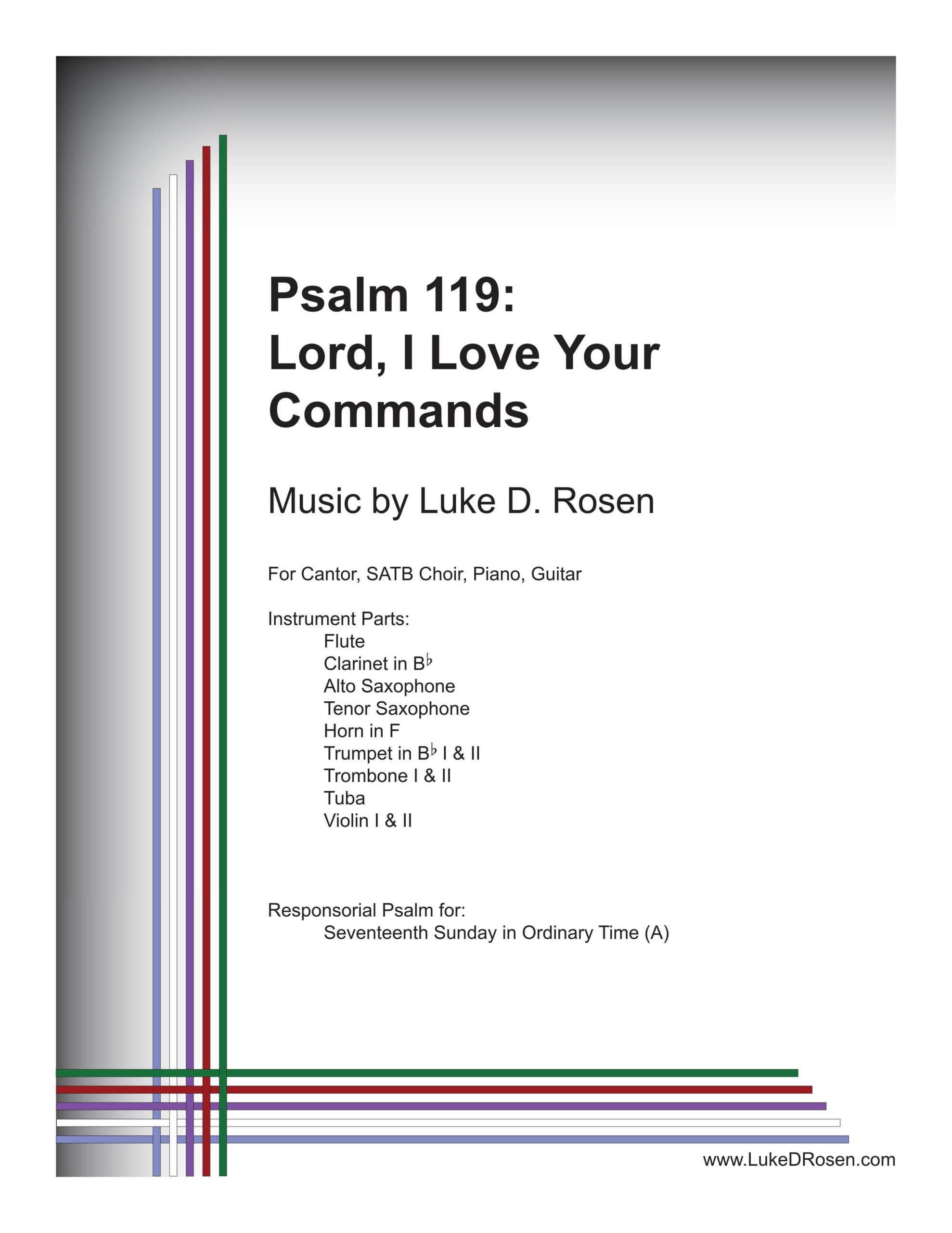 Psalm 119 – Lord, I Love Your Commands (Rosen)