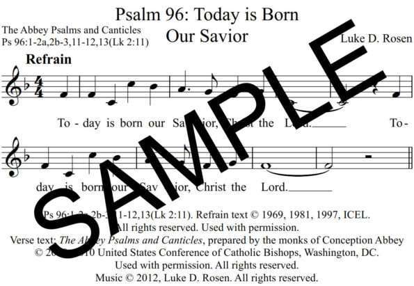 Psalm 96 Today is Born Our Savior Rosen Sample Assembly 1 png