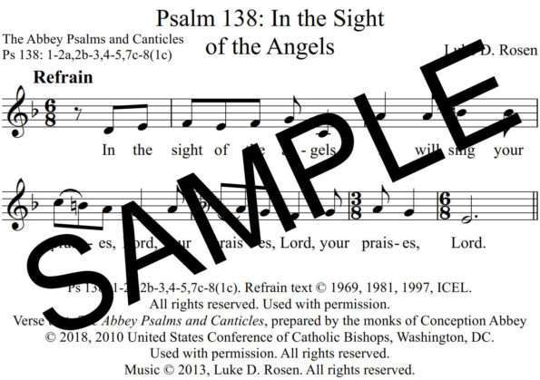 Psalm 138 In the Sight of the Angels Rosen Sample Assembly 1 png