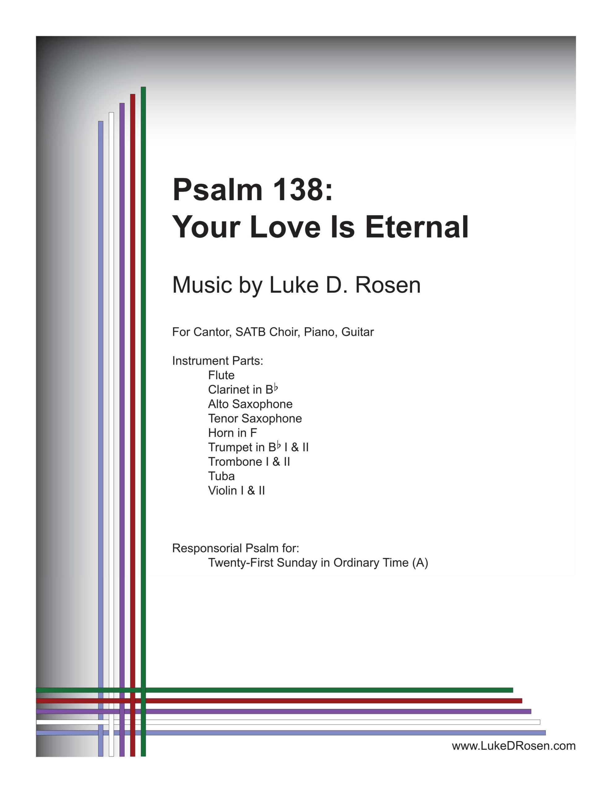 Psalm 138 – Your Love Is Eternal (Rosen)